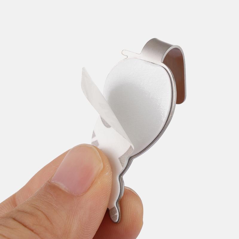 2Pcs Bathroom Storage Holder Cat Pattern Stainless Steel Kitchen Hanger Self-adhesive Hooks Towel Racks Door Clothes Wall Hanger