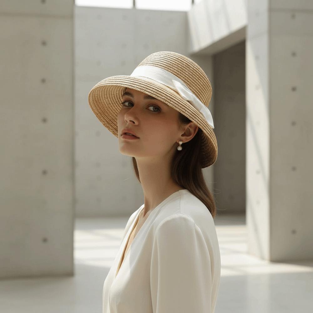 High-Density Weave Wheat Straw Cloche Breathable Round Top Straw Topper  Sophisticated Travelers