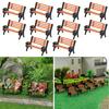 Mcbridenty 10pcs HO N O Scale 1:100 Bench Chair Models for Sette Street Park Layout, Plastic Crafts, Garden/Train Layout