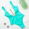 Sexy Zipper One Piece Swimsuit Women Solid Swimwear Bodysuit Swimsuit Push Up Monokini Bathing Suit Summer Beachwear