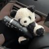 Plush Panda Clutch Decoration Car Wiper Turn Signal Switch Ornaments Cute Bowknot Panda Car Wiper Doll Auto Interior Accessories