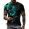 3D Digital Pattern Print Only God Can Judge Me Graphic Tee - Comfy Short Sleeve Pullover Top - Casual Summer Outdoor Clothing for Men