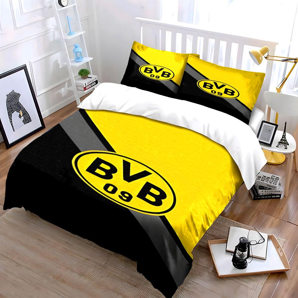 Yellow BVB 09 logo. Bedding sets Duvet cover sets Duvet covers Pillowcases(1* Duvet Cover 2* Pillowcases without duvet insert)