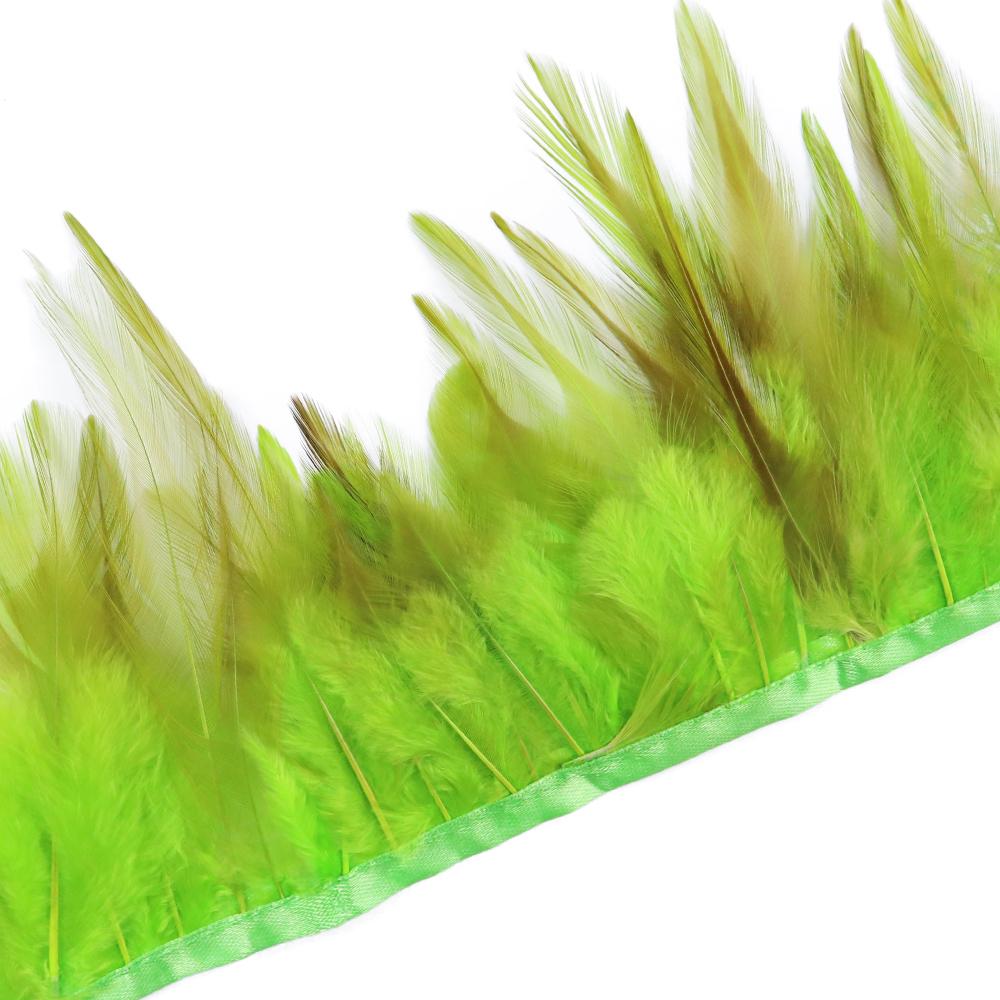 Dyeing Rooster Feathers Trim 4-6Inch Chicken Feather Fringe Ribbon for Clothing Accessories Wedding Decoration Plumas for Crafts