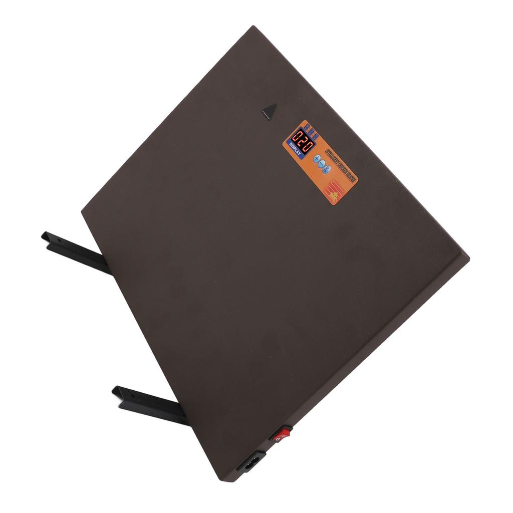Chicken Coop Heater Brown Manual Control 150W 4 Modes Digital Display Timer Function Anti Dumping