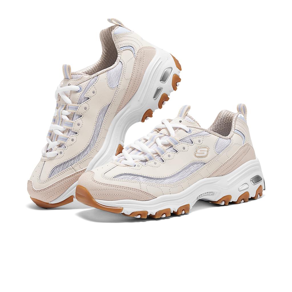 Skechers D'Lites Низкие Кроссовки на Толстой Подошве Женские Бежевые 150534-NTBL