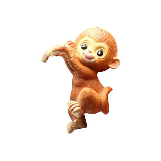 Фигурка обезьяны, реалистичный яркий внешний вид, мультяшная детальная высокая имитация смолы, мини-обезьяна, украшение для аквариума, украшение для аквариума