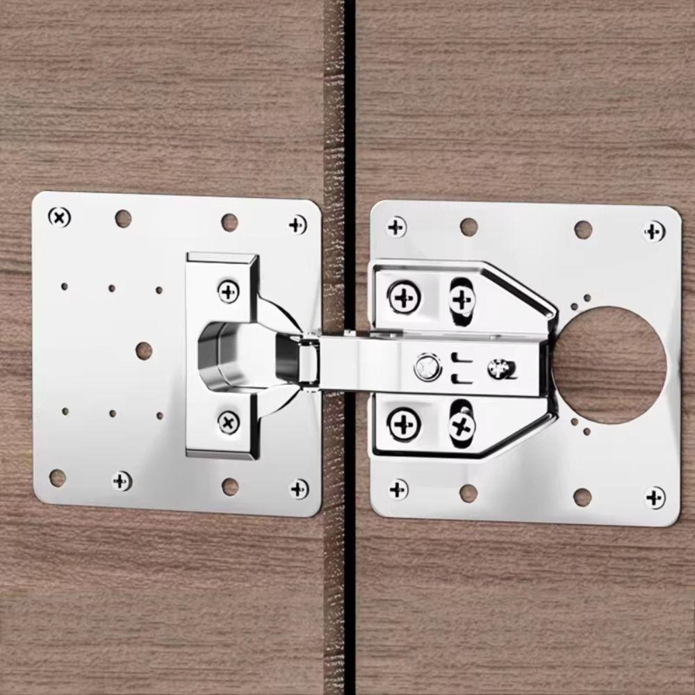 Thickened Cabinet Door Hinge Installation Plate Cupboard Door Hinge Mounting Plate Household Tools