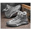 2025 Winter Men's Ankle Boots Designer Fashion Warm Thickened Platform Shoes Outdoor Work Non-slip Wear-resistant Safety Shoes