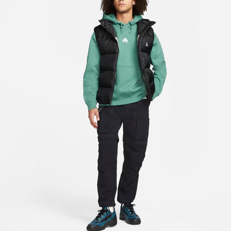 Nike ACG Therma-Fit Solid Color Logo Embroidered Hooded Long Sleeve Sweatshirt Unisex Tops Green DH3087-361