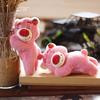 Charming Pink Bear Plush Keychain Soft Short Plush Stuffed Animal