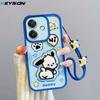 KEYSION Противоударный чехол для OPPO A3 A3X 5G со шнурком, мягкий силиконовый милый 3D мультяшный чехол для телефона-куклы для OPPO A40 A40m A60 5G