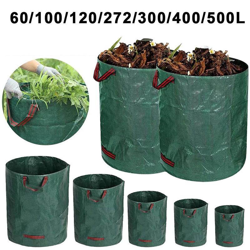 Складной многоразовый контейнер для хранения мусора, большой вместительный садовый контейнер для мусора, водонепроницаемый 60/100/120/272/300/400/500 л