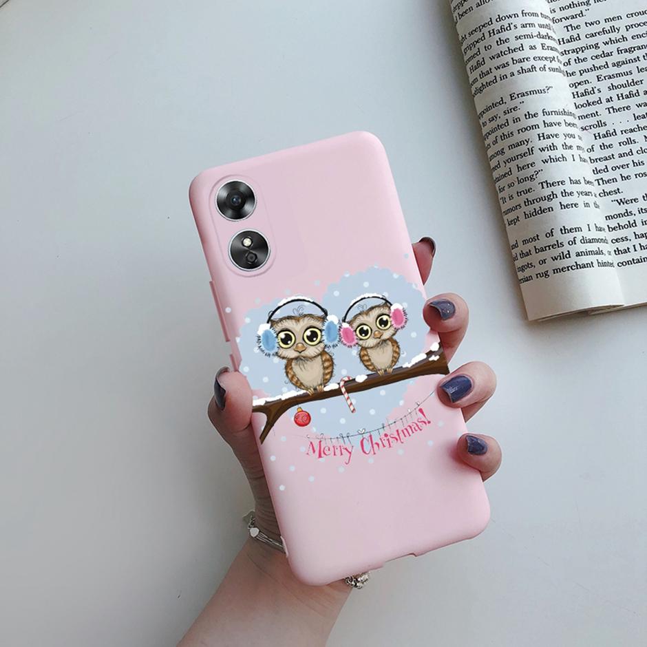 For OPPO A17 Phone Case CPH2477 Flower Butterfly Casing TPU Soft Silicone Back Cover for Oppo A17 A 17 Shell OppoA17 Bumper Capa