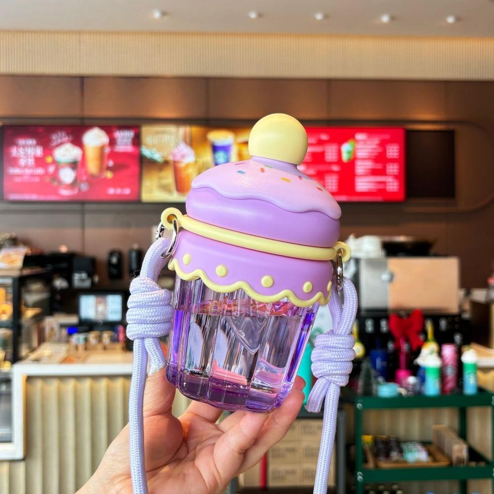 Transparent Clear Tumbler Crossbody Hanging Rope Iced Coffee Cup Drinkware Suction Cup  Home Use