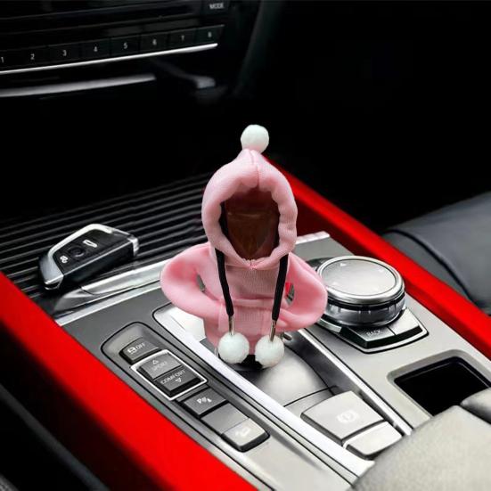 Чехол для переключения передач автомобиля, милый свитер с капюшоном, ручка переключения передач, толстовка с капюшоном, универсальный авто