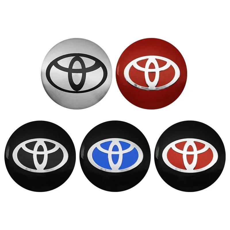 4pcs 56mm Car Styling Wheel Center Hub Caps Stickers Badge Emblem Decoration Decal For Toyota Corolla Auris CHR Yaris Rav4 Hilux