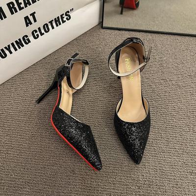 Женские туфли-лодочки, блестящие сексуальные туфли на высоком каблуке, новые модельные сандалии для вечеринок, лето 2024, дизайнерские женские прогулочные туфли с острым носком, Zapatillas