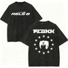 Vintage Washed Rapper Rels B Graphic T Shirts High Street Fashion Trend Short Sleeve Tshirt Unisex Casual Loose Cottontshirts