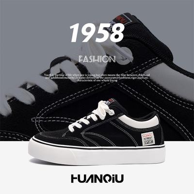 Глобальные черные классические парусиновые туфли, подходящие по цвету, весенний дизайн, чувство универсальности, толстая подошва, увеличивающая высоту доски, туфли ZHQ-XA222