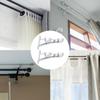 2 шт. Кронштейны для двойного карниза Настенный кронштейн Алюминиевый сплав Прочные держатели для карниза Крепеж для подвешивания карниза