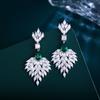 Needle Style Jewelry Long Earrings Copper Electroplated Platinum Zircon Earrings Earrings