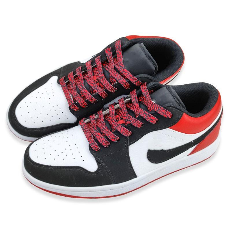 Flat Burst Crack Texture Shoelaces Rope Sports Shoe Laces Leopard Print Cement Flame Red Printing Shoestring 17 Colors