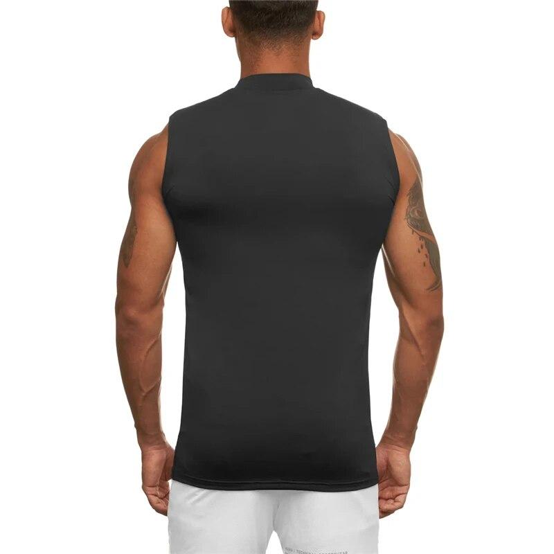 Do The Work Turtleneck Men's Quick-drying Summer New Style Gym Sports Fitness Nodybuilding Sleeveless Waistcoat Tide