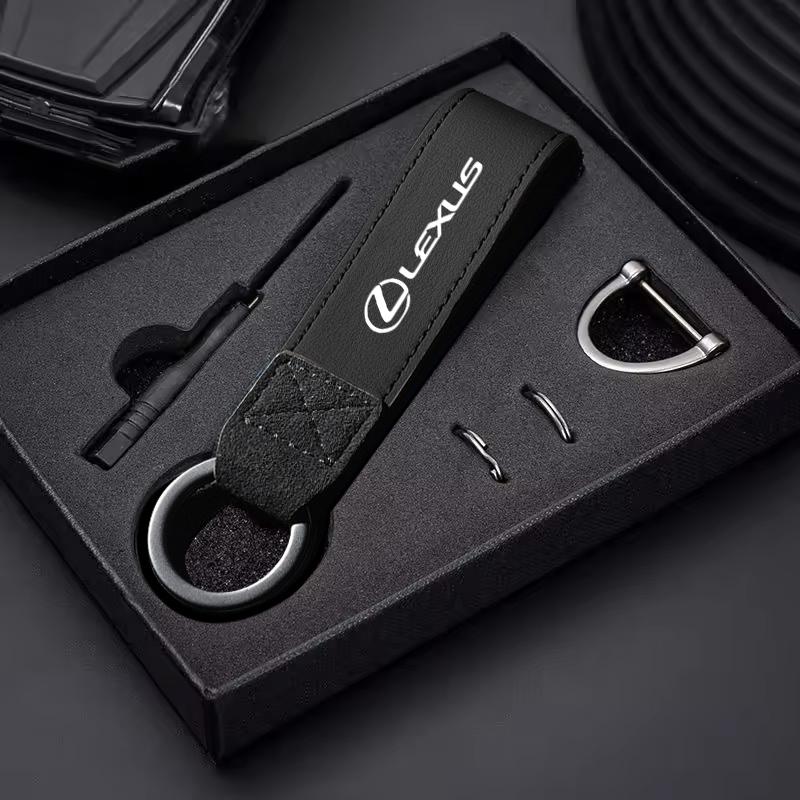 Leather Car Keychain Key Ring Chain Pendant Holder Gifts For Lexus GS F Sport 350 Ct200h Uvx 250h Nx 300h Rx Auto Accessories ZO1