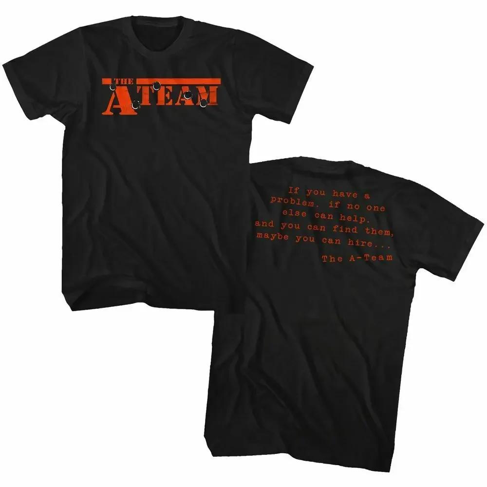 Action Adventure TV Show The ATeam Phrase Bullet Holes TShirt 100 Cotton ONeck Short Sleeve Summer Casual Mens Tshirt