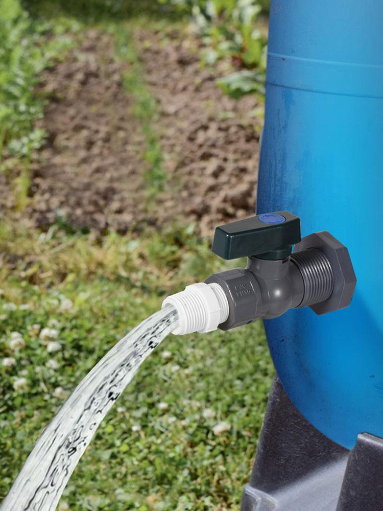 ПВХ сад, комплект дивертора, комплект крана, бочка для воды, фитинг для перегородки, бочка для сбора дождевой воды, адаптер для шланга и крана