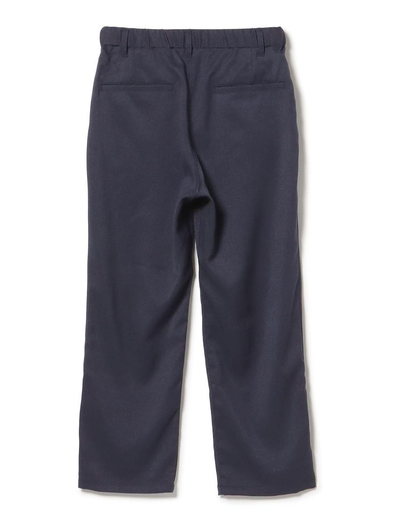 Beams Heart Men's Polymelange Twill Wide-Leg Pants, Navy, XL