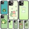 Мятно-зеленый забавный чехол-лягушка для Apple iPhone 17 Air Pro Max Plus Coque для iPhone 17 Air 14 15 16 13 12 Max Cover
