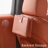 Leather Foldable Car Trash Bin Waterproof Car Backseat Storage Box Vehicle Trash Can  Car Supplies