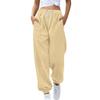 Women's Solid Color Casual Padded Warm Drawstring Loose Leisure Sweatpants Long Pants