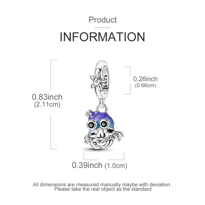 Charms Copper Turtle Dolphins Hedgehogs Pendant Bead Fit Original Necklace Bracelet Bangle Fine Jewelry Women Diy