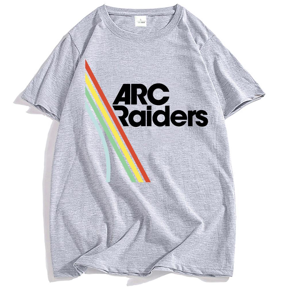 Men Clothing Hot Game ARC Raiders Rainbow Print T-shirt Cotton Short Sleeve Loose Male Tshirts Unisex Streetwear Graphic T Shirt