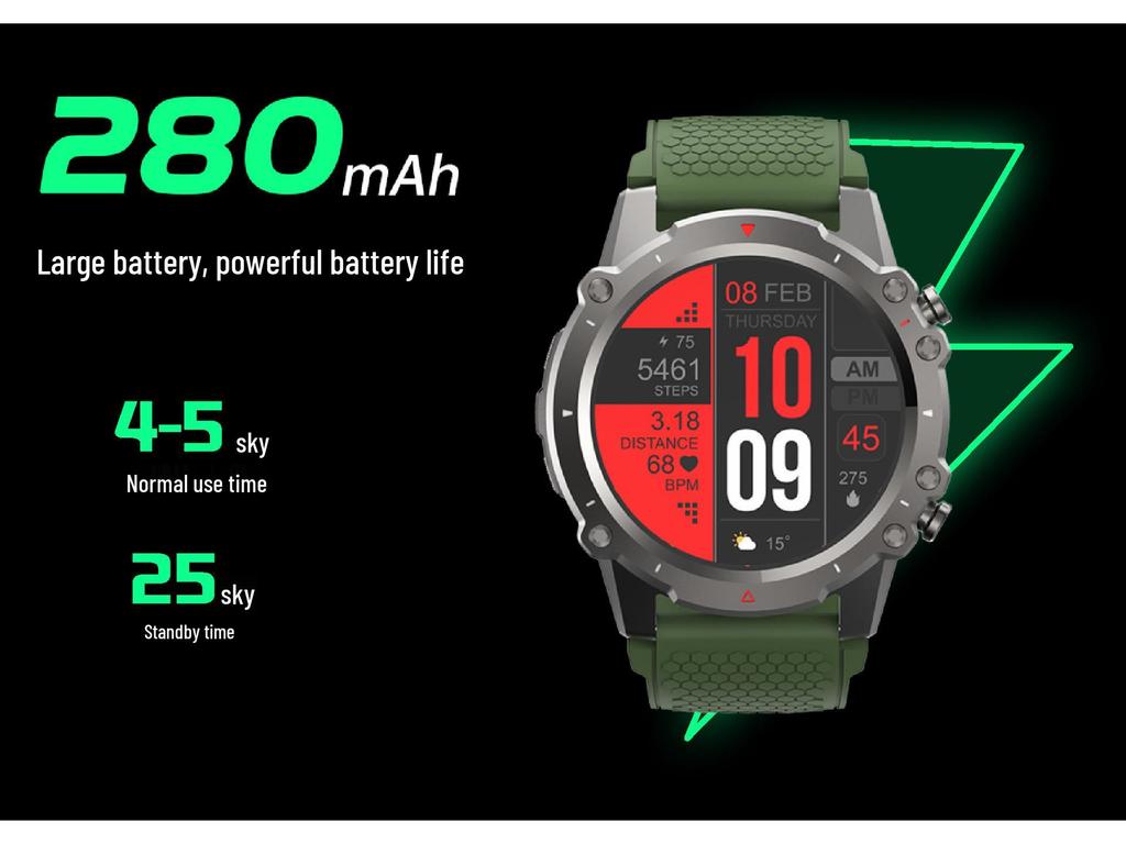 Умные часы DM52: Водонепроницаемость IP68, Звонки по Bluetooth, GPS-трекер для спорта, Подходит для плавания