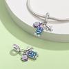 S925 Silver Travel Theme Airplane Luggage Camera Charm Bead DIY Jewelry Bracelet Accessory Set