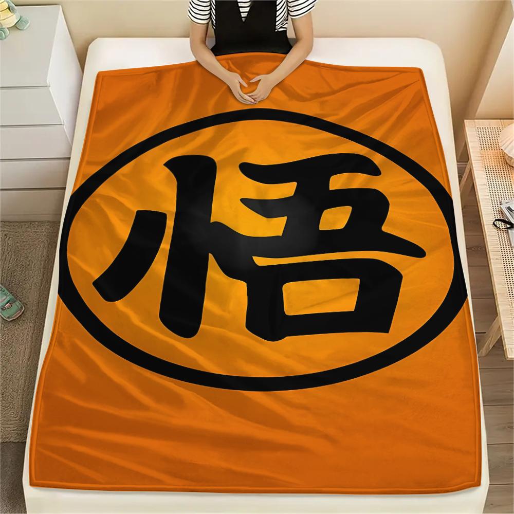 Фланелевое одеяло с принтом персонажей Dragon Ball, Высококачественное, Удобное для всех сезонов, Декор для дома, Тепло и уют, Идеально для рождественских подарков