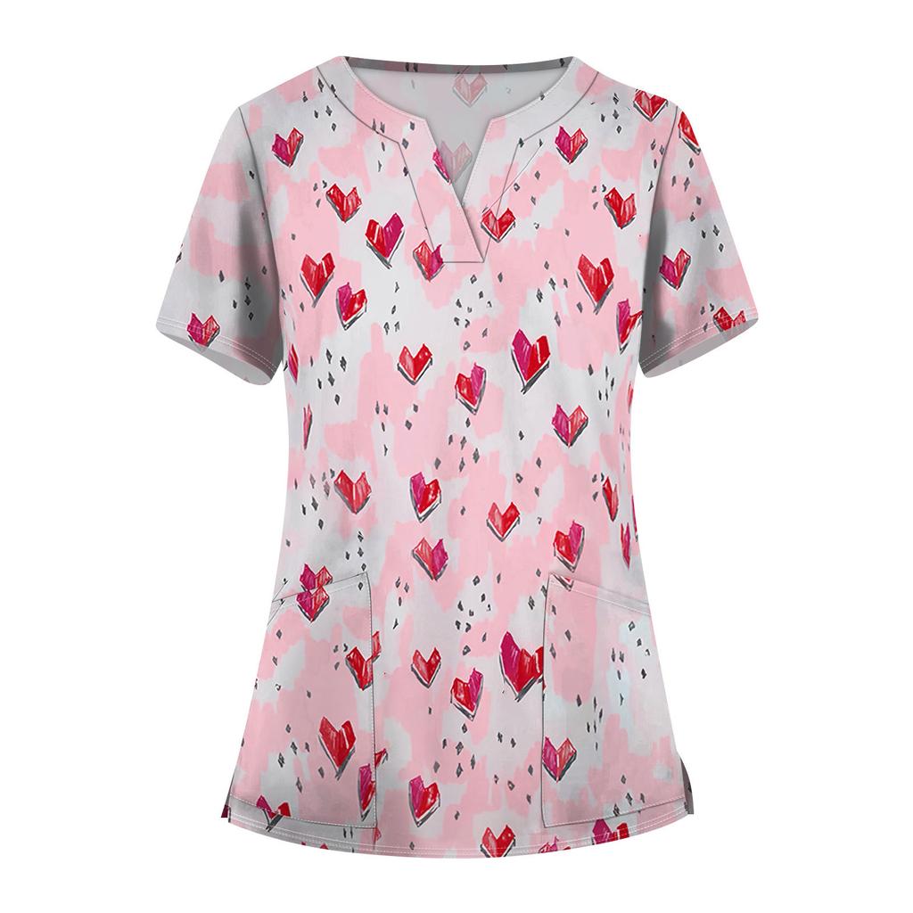 Женские модные комбинезоны с коротким рукавом и V-образным вырезом, с карманами, с принтом, топы, одежда