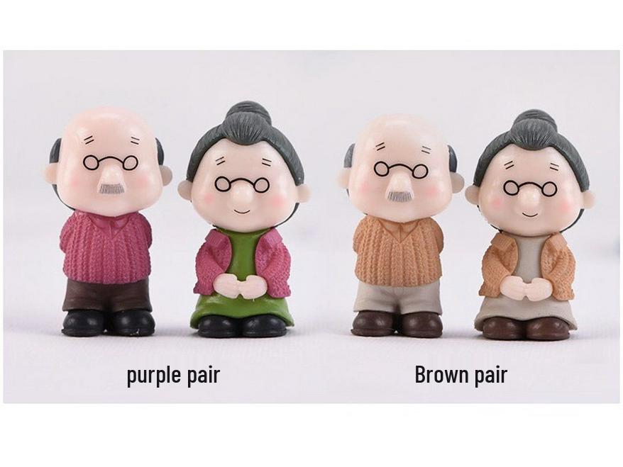 Grandparents' Micro Landscape Bonsai Succulent Cake Ornaments - Plastic Craft Set