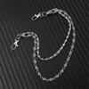 Edgy Punk Streetwear Hip Hop Jeans Chain Unisex Double Layer Waist Accessory Handmade Body Jewelry for Women Men