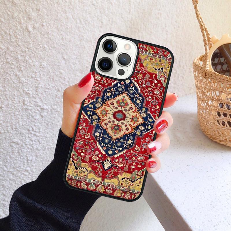 Чехол для телефона с цветочным узором в стиле персидского ковра для iPhone 17 Air 16 Coque 15 14 12 13 PLUS 11 PRO MAX Задняя крышка Fundas