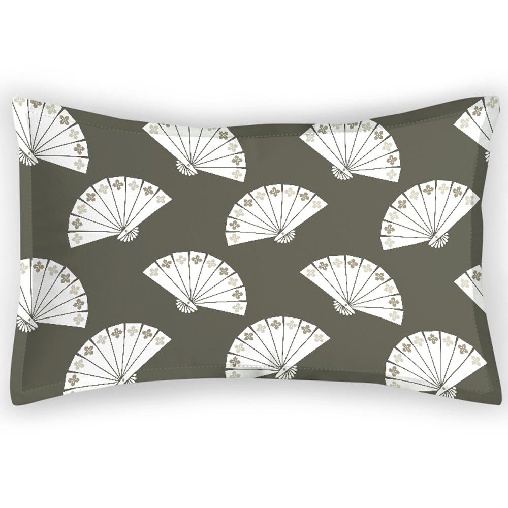 Шелковая летняя прохладная наволочка серый узор цифровая печать японская простая наволочка полиэстер сатин затемняющая наволочка