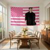 Pink 11 USA Flag Tapestry Wall Hanging Retro Girl Print Aesthetic Decor for Bedroom Dorm Living Room