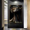 Современные сексуальные обнаженные девушки, черные, золотые художественные постеры на скандинавскую тему и принты, холст, живопись, настенные художественные фотографии для гостиной, Декор Куадрос