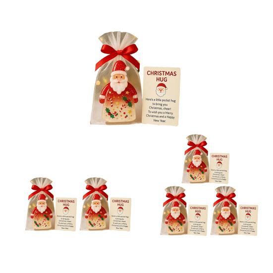 Little Pocket Christmas Hug Small Resin Santa Claus Ornaments with Encouragement