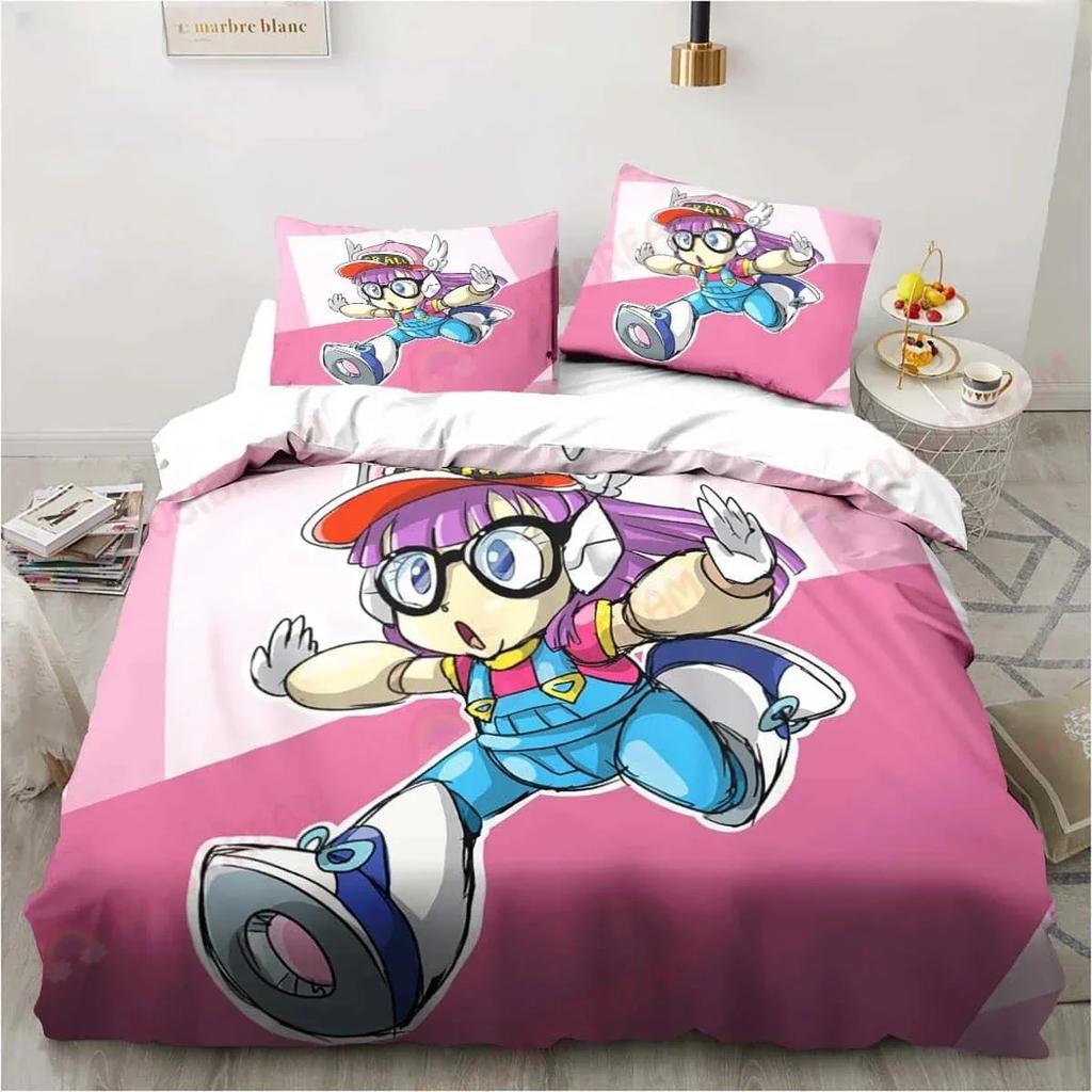 Комплект постельного белья DR S-Slump Arale с 3D-мультяшным принтом, простыня King Twin, двуспальная кровать, детский комплект постельного белья из микрофибры или полиэстера, пододеяльники