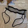 Female Spring and Autumn Simple Contrast Color Pure Cotton Comfortable Waist High Split Triangle Briefs